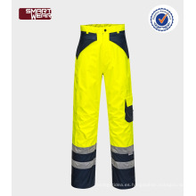 Uniforme de seguridad reflectante 100% poliéster hola vis 3m pantalones Workwear Pants